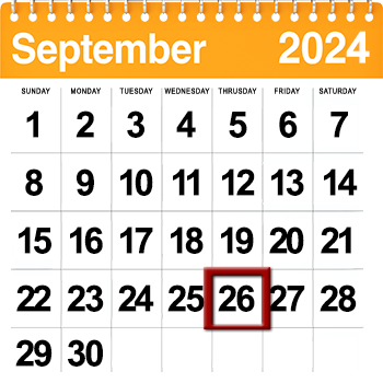 September 26, 2024 Calendar