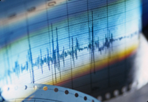 seismograph earthquake measuring device paper output: seismogram